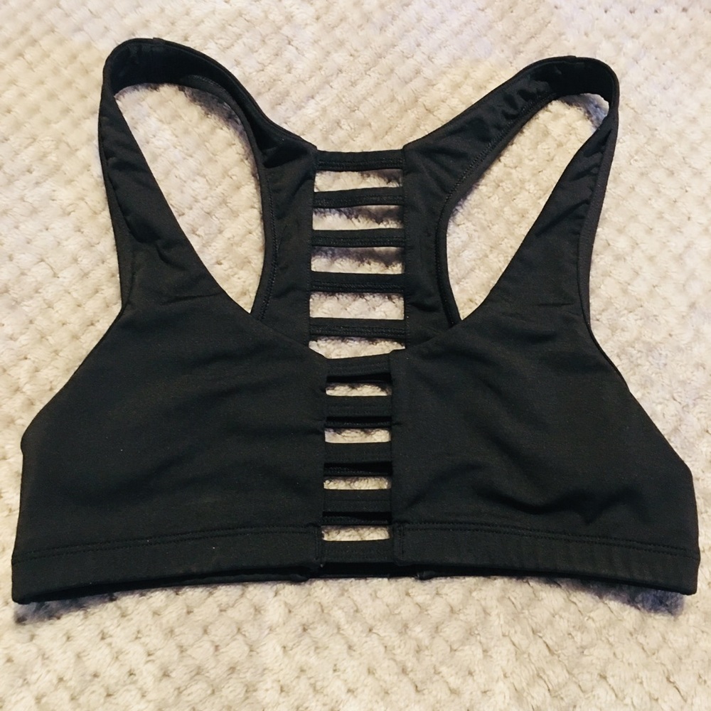 Pink sports bra